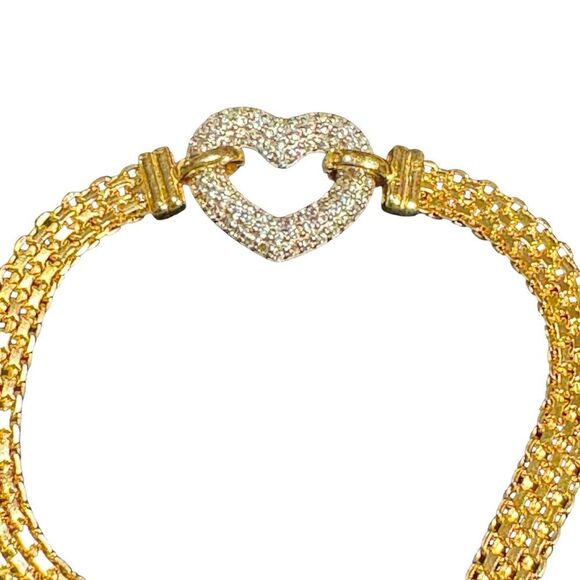 Macy's
Cubic Zirconia Heart Bracelet in Sterling Silver & 18K Gold-Plate - Picture 3 of 7